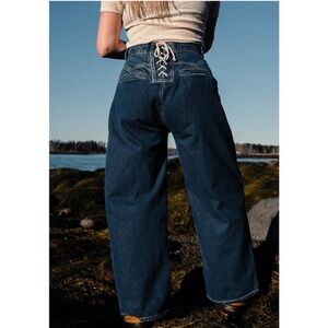 Rudy Jude Adult Lace Back Big Jean - Tumbled Classic Indigo - Size RJ1 1 rj
